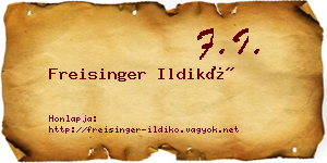 Freisinger Ildikó névjegykártya